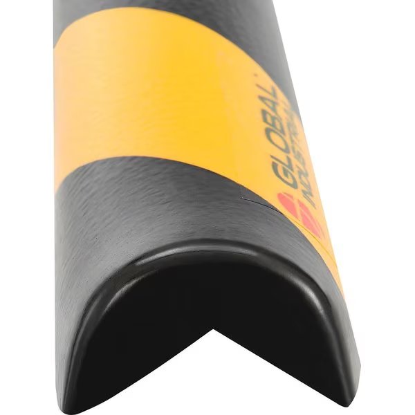 90-Degree Rounded Corner Bumper Guard, Type A, Black/Yellow, 39-3/8L, Global Industrial, Mfr#: 670669